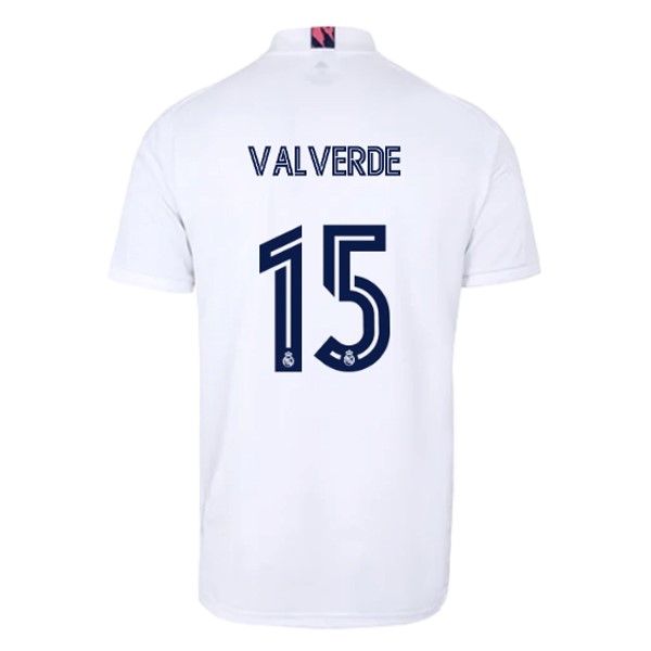 Camiseta Real Madrid 1ª Kit NO.15 Valverde 2020 2021 Blanco